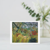 『熱帯暴風雨の中の虎』ルソー ポストカード (スタンド正面)