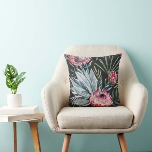 熱帯枕(黒) クッション (椅子)