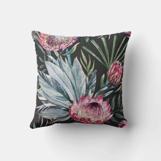 熱帯枕(黒) クッション (裏面)