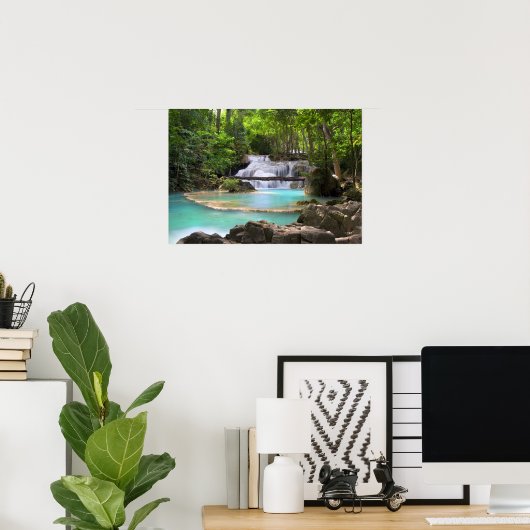 熱帯林の流れ ポスター (ホームオフィス)