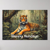 熱帯林の野生のトラヴィンテージ ポスター (正面)