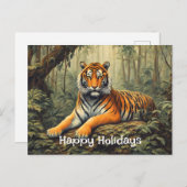 熱帯林の野生のトラヴィンテージ ポストカード (正面/裏面)