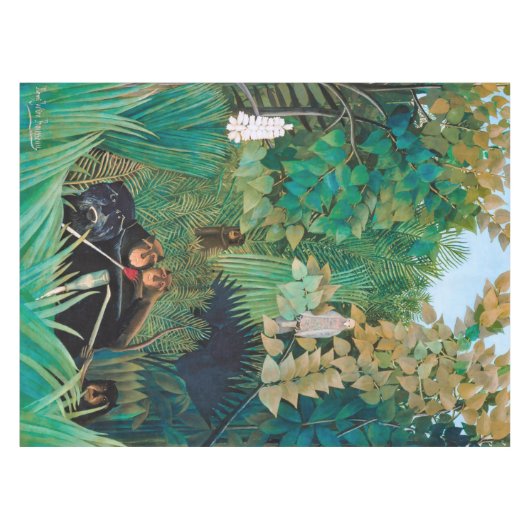 熱帯林の野生動物 テーブルクロス (正面(横))