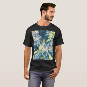 熱帯林カラフル:手描き。 Tシャツ (正面フル)