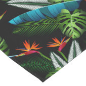 熱帯林ジャングルの緑の葉葉黒 ショートテーブルランナー (コーナー)