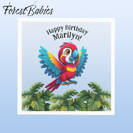 熱帯林ジャングルマコーサファリオウム スタンダードカクテルナプキン