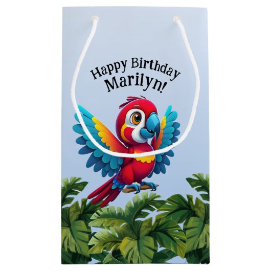 熱帯林ジャングルマコーサファリオウム スモールペーパーバッグ (裏面)