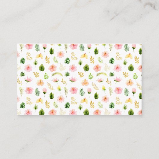 熱帯林フローラ結婚登録簿 エンクロージャーカード (裏面)