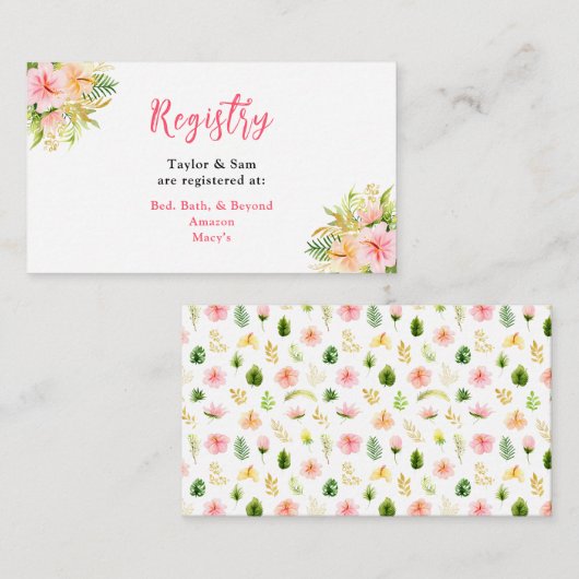 熱帯林フローラ結婚登録簿 エンクロージャーカード (正面/裏面)