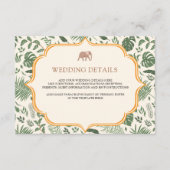 熱帯林象インディアン結婚詳細 エンクロージャーカード (正面)