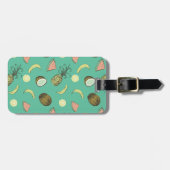 熱帯果実のドードルパターン ラゲッジタグ (正面横)