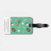 熱帯果実のドードルパターン ラゲッジタグ (裏面横)