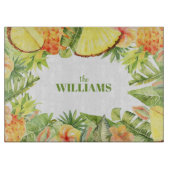 熱帯果実の緑の花 カッティングボード (正面)