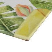 熱帯果実の緑の花 カッティングボード (角)
