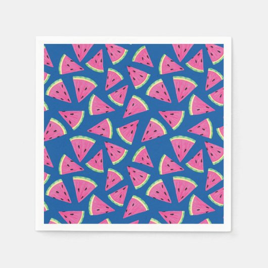 熱帯果実スイカ模様 スタンダードカクテルナプキン (正面)