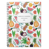 熱帯果実パイナップルの花 |フォトノートブック ノートブック (正面)