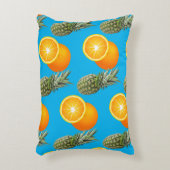 熱帯果実パイナップルオレンジパターン アクセントクッション (正面(垂直))