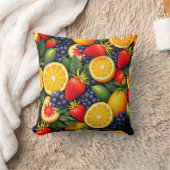 熱帯果実ピロークッション クッション (ブランケット)