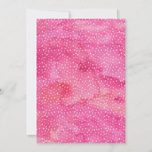 熱帯果実ピンク金ゴールド誕生日招待状 招待状 (裏面)