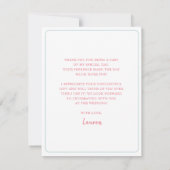 熱帯果実ブライダルシャワーサンキューカード サンキューカード (裏面)