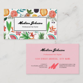 熱帯果実モノグラムカスタム |名刺 名刺