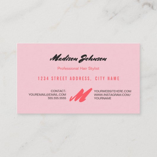 熱帯果実モノグラムカスタム |名刺 名刺 (裏面)