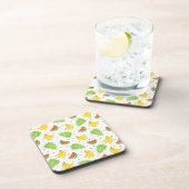 熱帯果実水玉模様パターン コースター (右側)