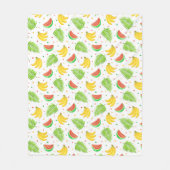 熱帯果実水玉模様パターン フリースブランケット (正面)