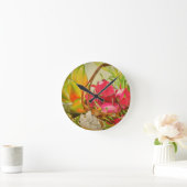 熱帯果実水色スチルライフア絵画ートズ ラウンド壁時計 (ホーム)