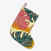 熱帯果実、パターンデザイン スモールクリスマスストッキング (正面 (吊り時))