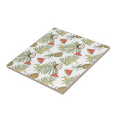 熱帯果物のスケッチパターン タイル (側面)