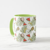 熱帯果物のスケッチパターン マグカップ (正面左)