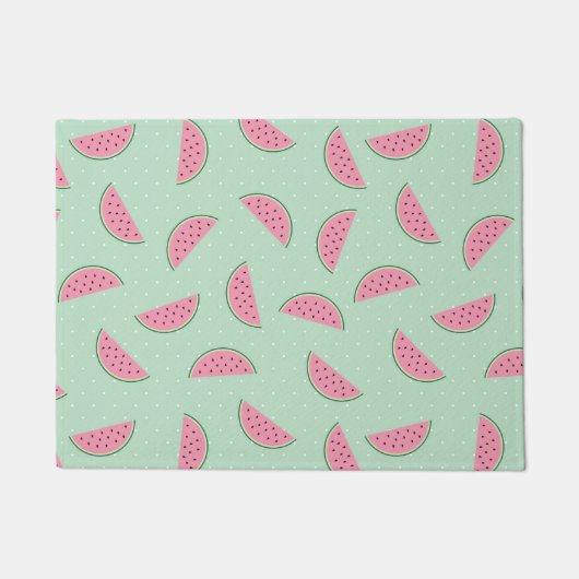 熱帯果絵を描物(ばちゃばちゃ)跳ねるパターン ドアマット (正面)