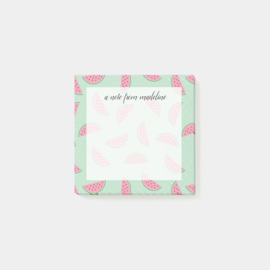 熱帯果絵を描物(ばちゃばちゃ)跳ねるパターン ポストイット (正面)