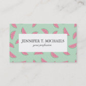 熱帯果絵を描物（ばちゃばちゃ）跳ねるパターン 名刺 (正面)