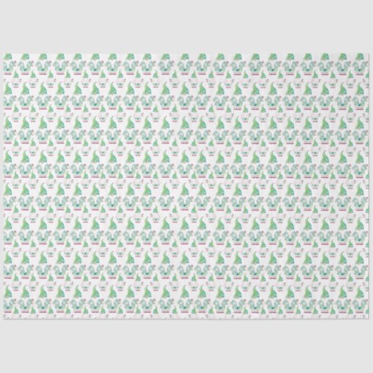 熱帯格言かわいいパターン水色 薄葉紙 (正面)