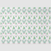 熱帯格言かわいいパターン水色 薄葉紙 (正面)