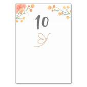 熱帯桃結婚の花 テーブルナンバー (裏面)