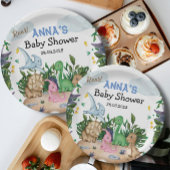 熱帯森林恐竜の赤ちゃんシャワー ペーパープレート