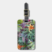 熱帯植物およびBromeliadのバッグのラベル ラゲッジタグ (正面縦)
