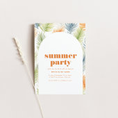 熱帯植物と夏のソイレパーティの招待状 招待状