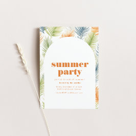 熱帯植物と夏のソイレパーティの招待状 招待状