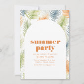熱帯植物と夏のソイレパーティの招待状 招待状 (正面)