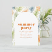 熱帯植物と夏のソイレパーティの招待状 招待状 (スタンド正面)