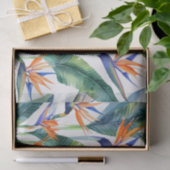 熱帯植物と花のパターン 薄葉紙 (ギフト)