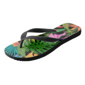 熱帯植物と花カラフル類 ビーチサンダル (アングル)