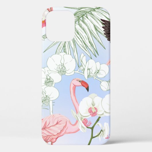 熱帯植物と花。シームレスなパターン、バック Case-Mate iPhoneケース (裏面)