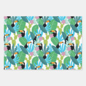 熱帯植物と鳥 ラッピングペーパーシート (正面3)