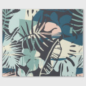 熱帯植物と ラッピングペーパー (フラット)