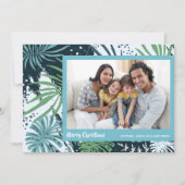 熱帯植物のクリスマスフォト シーズンカード (正面)